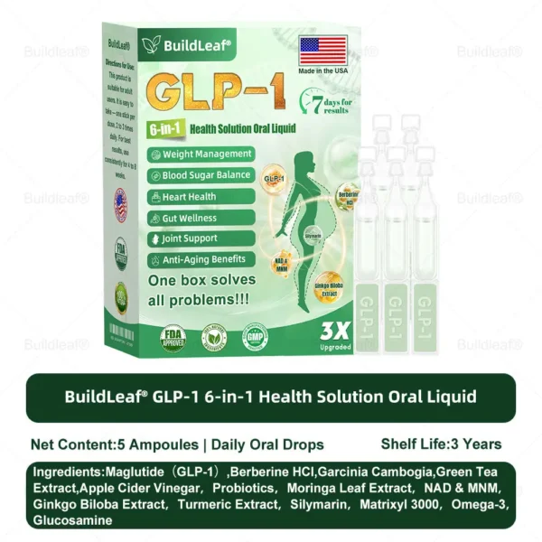 FDA 𝖮𝖿𝖿𝗂𝖼𝗂𝖺𝗅 𝖲𝗍𝗈𝗋𝖾 | 𝑩𝒖𝐢𝒍𝒅𝑳𝒆𝐚𝒇® GL𝐏-1 6-𝒊𝒏-1 𝑯𝒆𝒂𝒍𝒕𝒉 𝑺𝒐𝒍𝒖𝒕𝒊𝒐𝒏 𝖮𝗋𝖺𝗅 𝐋𝐢𝐪𝐮𝐢𝐝 (𝑱𝒖𝒔𝒕 𝒐𝒏𝒄𝒆 𝒂 𝒅𝒂𝒚, 𝘃𝗶𝘀𝗶𝗯𝗹𝗲 𝗰𝗵𝗮𝗻𝗴𝗲𝘀 𝗶𝗻 𝟳 𝗱𝗮𝘆𝘀） ✅ 𝘍𝘰𝘳 𝘰𝘣𝘦𝘴𝘪𝘵𝘺, 𝘤𝘢𝘳𝘥𝘪𝘰𝘷𝘢𝘴𝘤𝘶𝘭𝘢𝘳 𝘩𝘦𝘢𝘭𝘵𝘩,𝙙𝙞𝙖𝙗𝙚𝙩𝙚𝙨, 𝙨𝙡𝙚𝙚𝙥 𝐚𝐩𝐧𝐞𝐚, 𝐆𝐮𝐭 𝐇𝐞𝐚𝐥𝐭𝐡, 𝐣𝐨𝐢𝐧𝐭 𝐢𝐬𝐬𝐮𝐞𝐬, 𝐚𝐧𝐝 𝐦𝐨𝐫𝐞