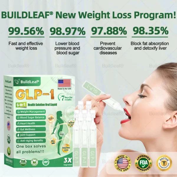 FDA 𝖮𝖿𝖿𝗂𝖼𝗂𝖺𝗅 𝖲𝗍𝗈𝗋𝖾 | 𝑩𝒖𝐢𝒍𝒅𝑳𝒆𝐚𝒇® GL𝐏-1 6-𝒊𝒏-1 𝑯𝒆𝒂𝒍𝒕𝒉 𝑺𝒐𝒍𝒖𝒕𝒊𝒐𝒏 𝖮𝗋𝖺𝗅 𝐋𝐢𝐪𝐮𝐢𝐝 (𝑱𝒖𝒔𝒕 𝒐𝒏𝒄𝒆 𝒂 𝒅𝒂𝒚, 𝘃𝗶𝘀𝗶𝗯𝗹𝗲 𝗰𝗵𝗮𝗻𝗴𝗲𝘀 𝗶𝗻 𝟳 𝗱𝗮𝘆𝘀） ✅ 𝘍𝘰𝘳 𝘰𝘣𝘦𝘴𝘪𝘵𝘺, 𝘤𝘢𝘳𝘥𝘪𝘰𝘷𝘢𝘴𝘤𝘶𝘭𝘢𝘳 𝘩𝘦𝘢𝘭𝘵𝘩,𝙙𝙞𝙖𝙗𝙚𝙩𝙚𝙨, 𝙨𝙡𝙚𝙚𝙥 𝐚𝐩𝐧𝐞𝐚, 𝐆𝐮𝐭 𝐇𝐞𝐚𝐥𝐭𝐡, 𝐣𝐨𝐢𝐧𝐭 𝐢𝐬𝐬𝐮𝐞𝐬, 𝐚𝐧𝐝 𝐦𝐨𝐫𝐞