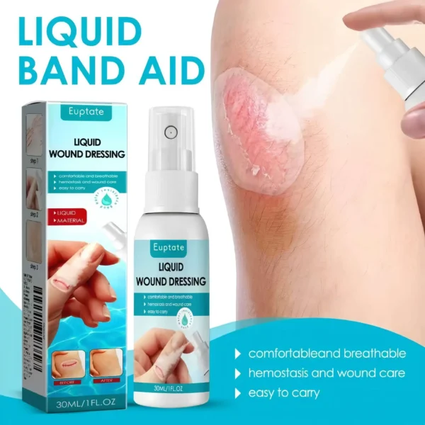 Euptate® WoundShield Pain-Free Spray –1 Minute 99.999% Bacteria Kill, Painless & Portable for All Cuts, Scrapes & Piercings!