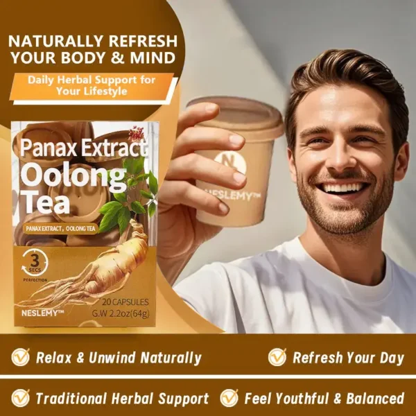 Panax Extract HERBAL Tea Energy & Strength Tea — Boost Your Vitality